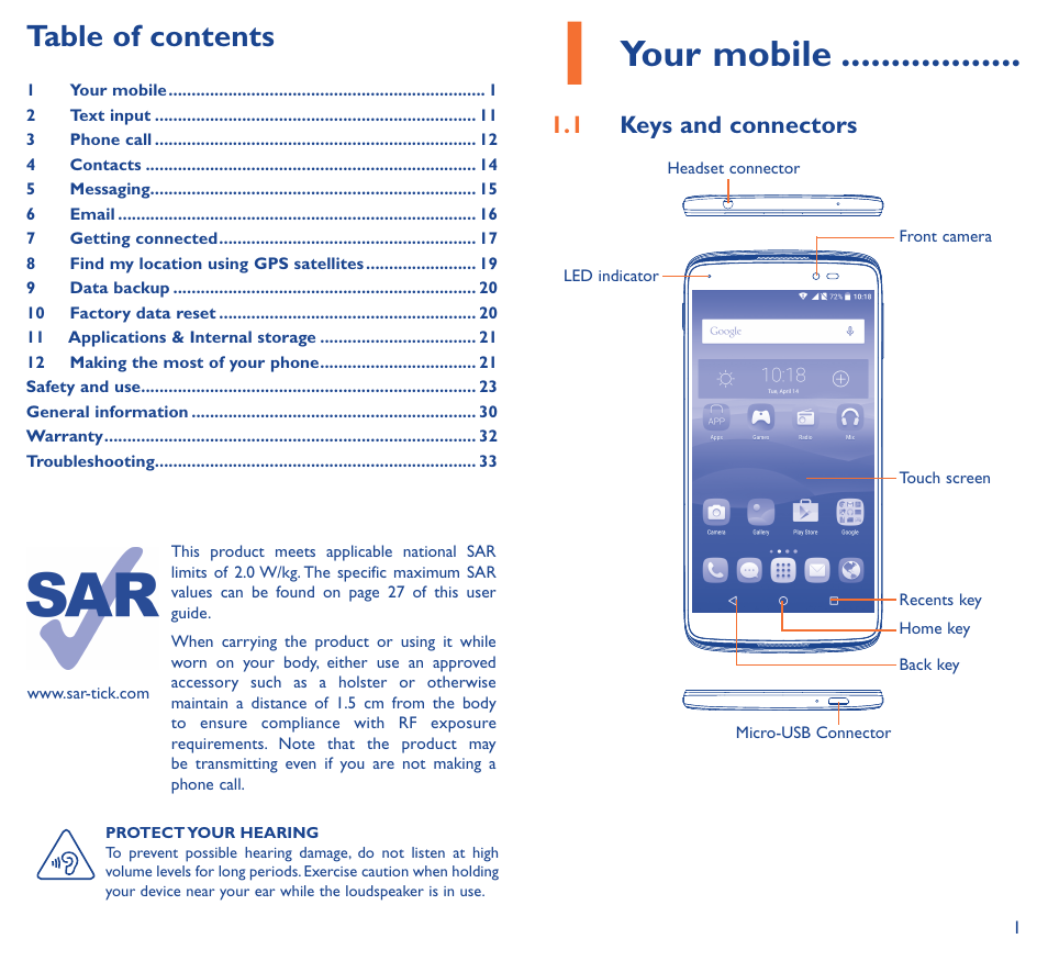 Alcatel Idol 3 6045К User Manual | Page 2 / 21