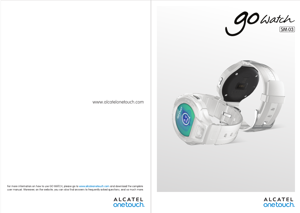 Alcatel Go Watch SM 03 User Manual | 24 pages