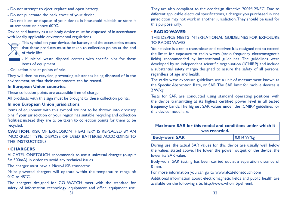 Alcatel Go Watch SM 03 User Manual | Page 19 / 24
