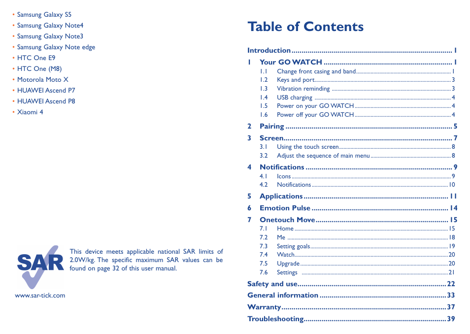 Alcatel Go Watch SM 03 User Manual | Page 3 / 24