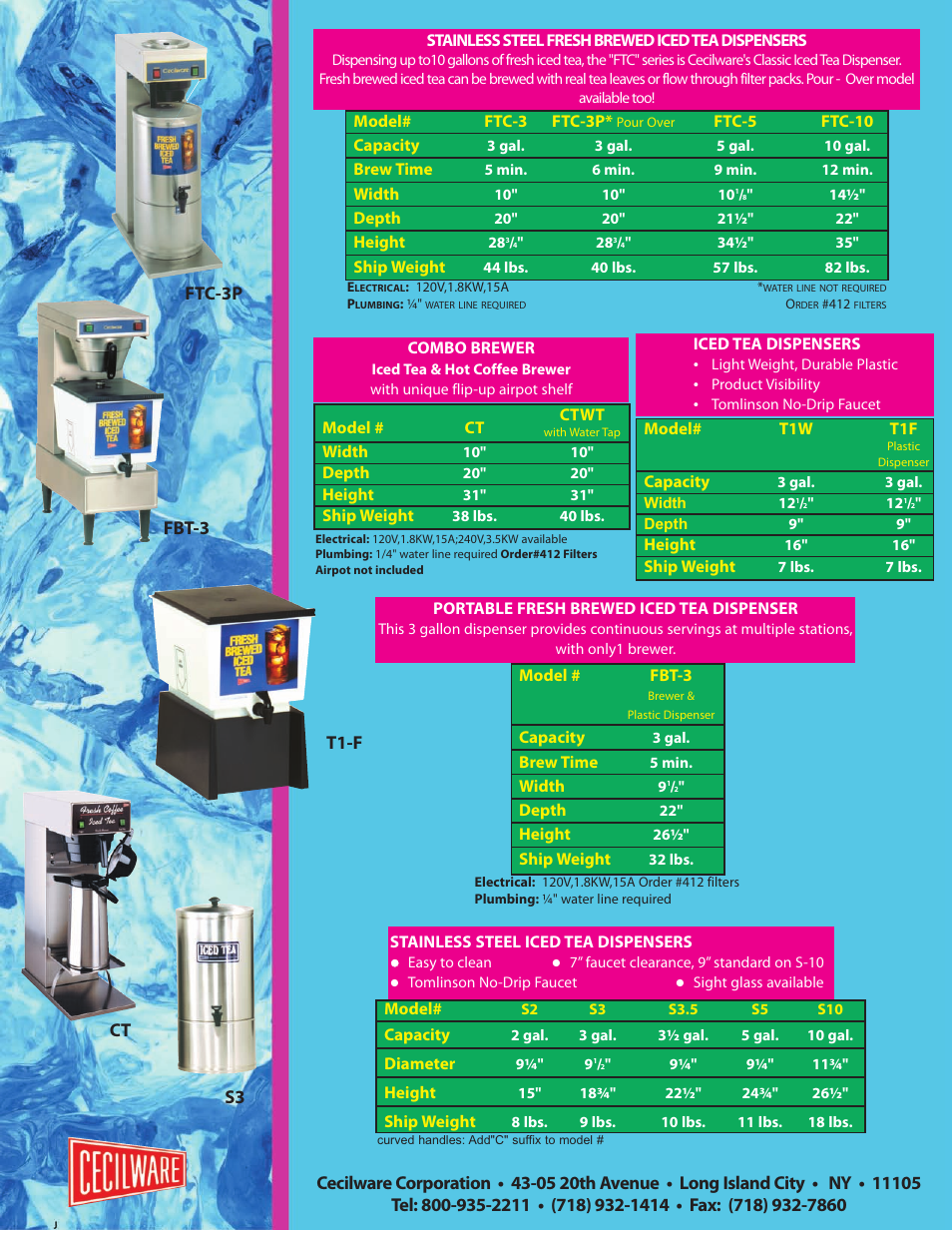 Cecilware FTC-10 User Manual | Page 2 / 2
