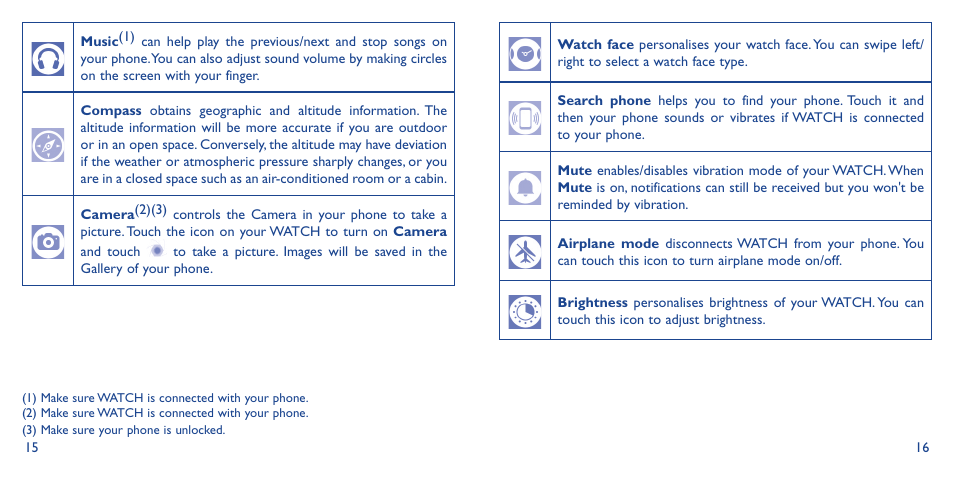 Alcatel Watch SM 02 User Manual | Page 12 / 29