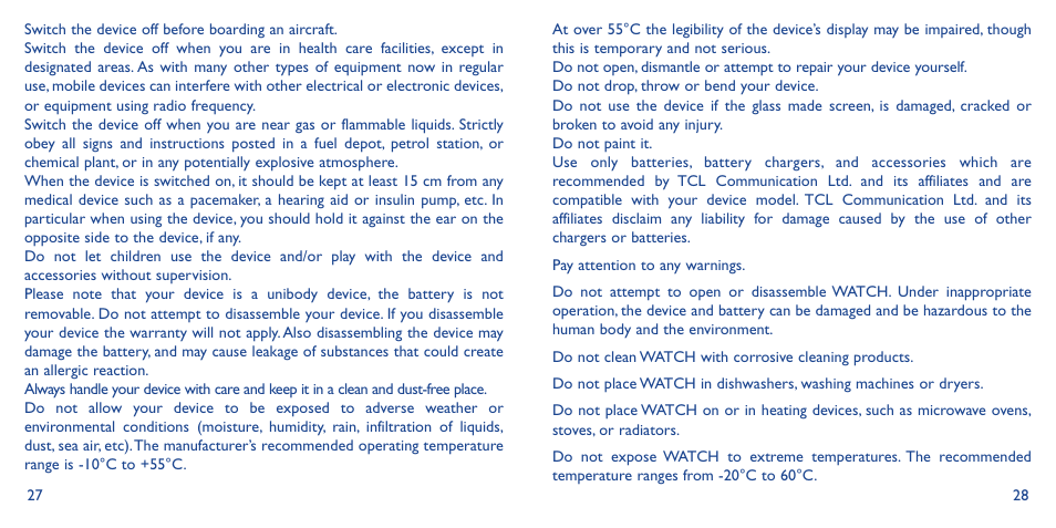 Alcatel Watch SM 02 User Manual | Page 18 / 29