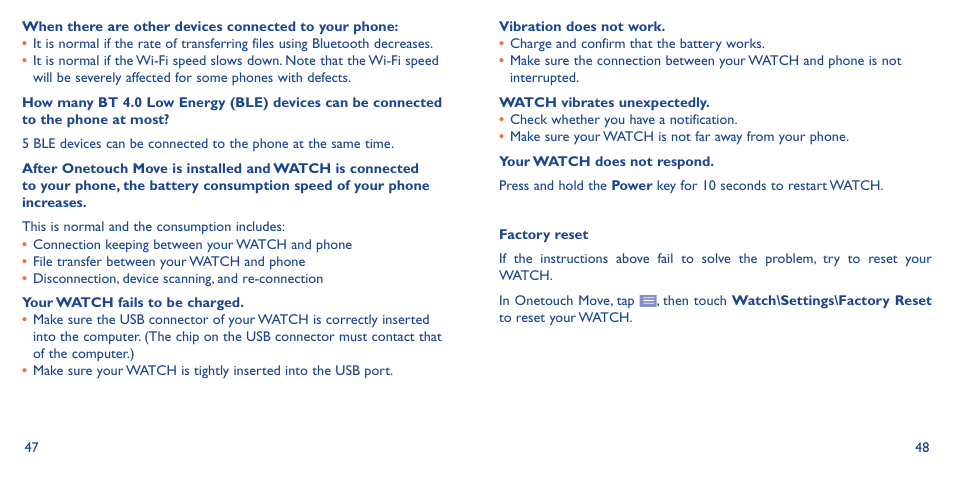 Alcatel Watch SM 02 User Manual | Page 28 / 29