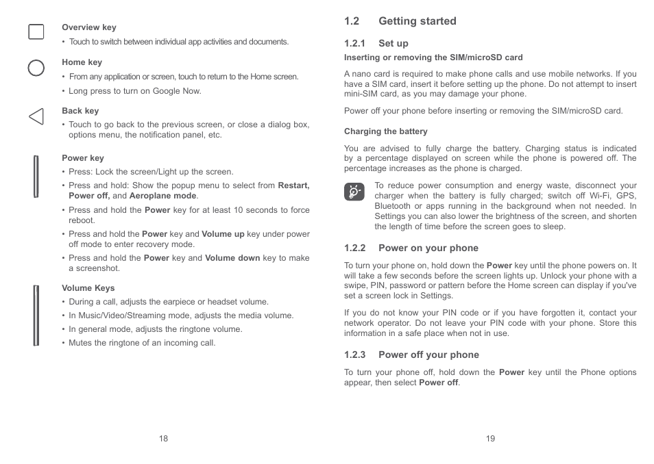 2 getting started | Alcatel Shine Lite 5080X User Manual | Page 11 / 53