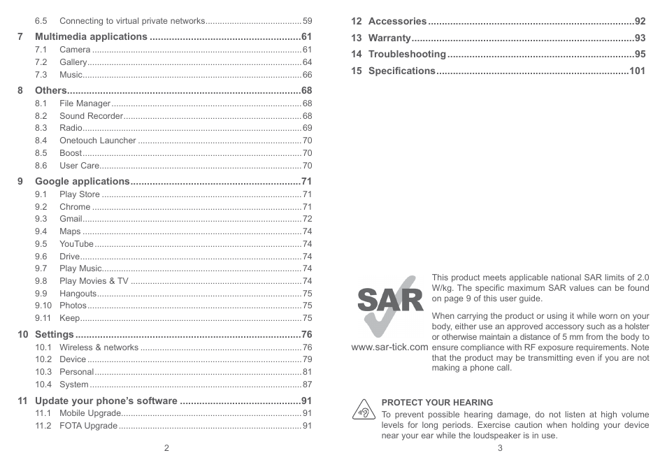 Alcatel Shine Lite 5080X User Manual | Page 3 / 53