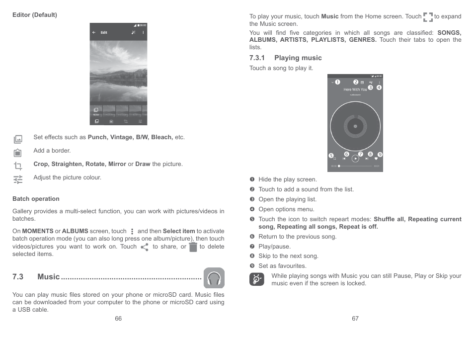 3 music | Alcatel Shine Lite 5080X User Manual | Page 35 / 53
