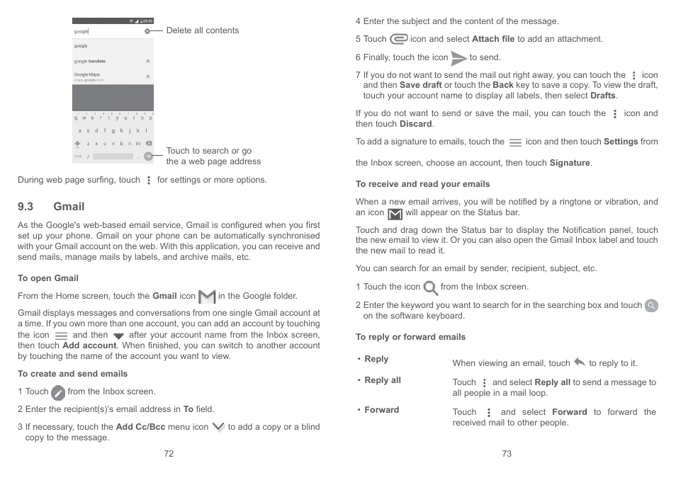 3 gmail | Alcatel Shine Lite 5080X User Manual | Page 38 / 53