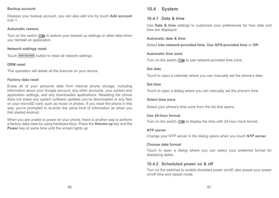 4 system | Alcatel Shine Lite 5080X User Manual | Page 45 / 53