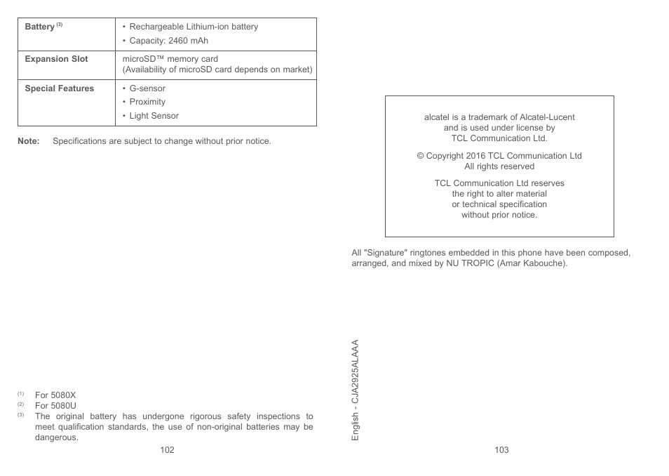 Alcatel Shine Lite 5080X User Manual | Page 53 / 53