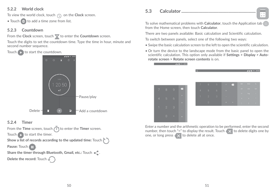 3 calculator | Alcatel POP 4 Plus 5056D User Manual | Page 27 / 52