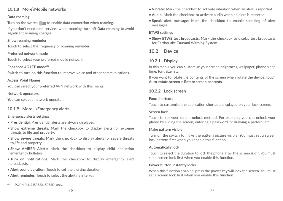 2 device | Alcatel POP 4 Plus 5056D User Manual | Page 40 / 52
