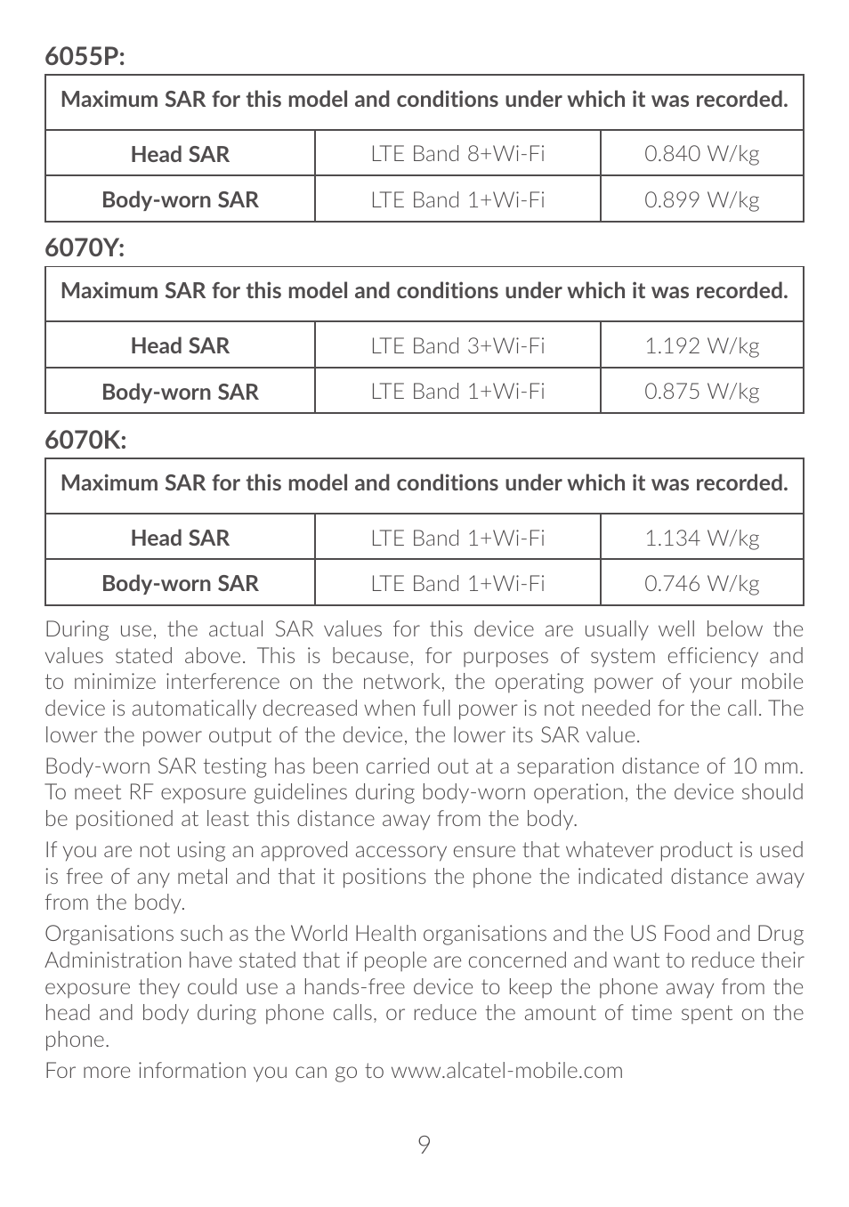 Alcatel Idol 4S 6070K User Manual | Page 10 / 137