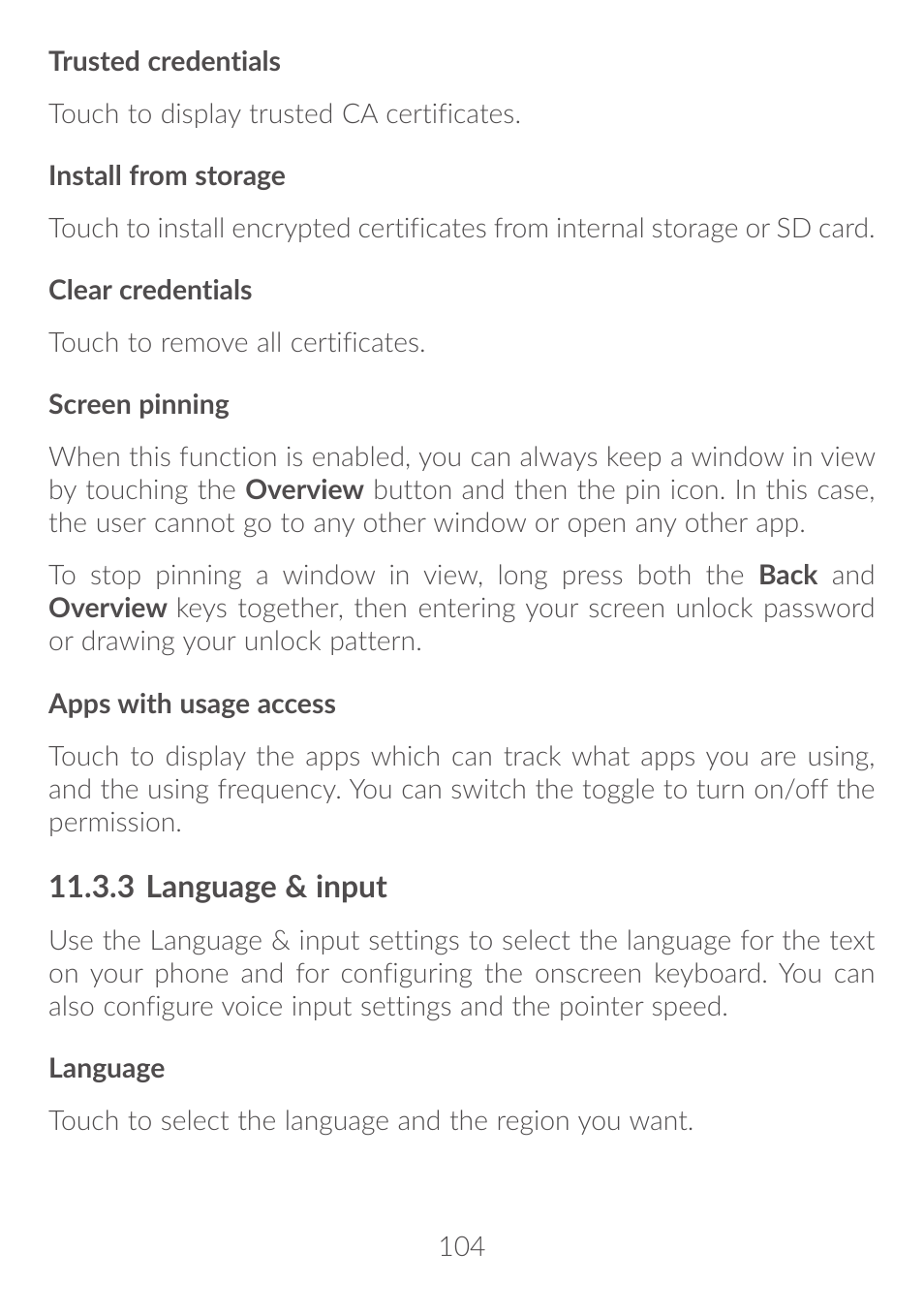 Alcatel Idol 4S 6070K User Manual | Page 105 / 137