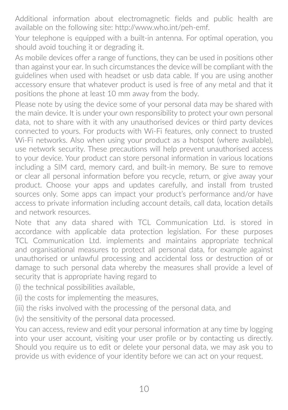 Alcatel Idol 4S 6070K User Manual | Page 11 / 137
