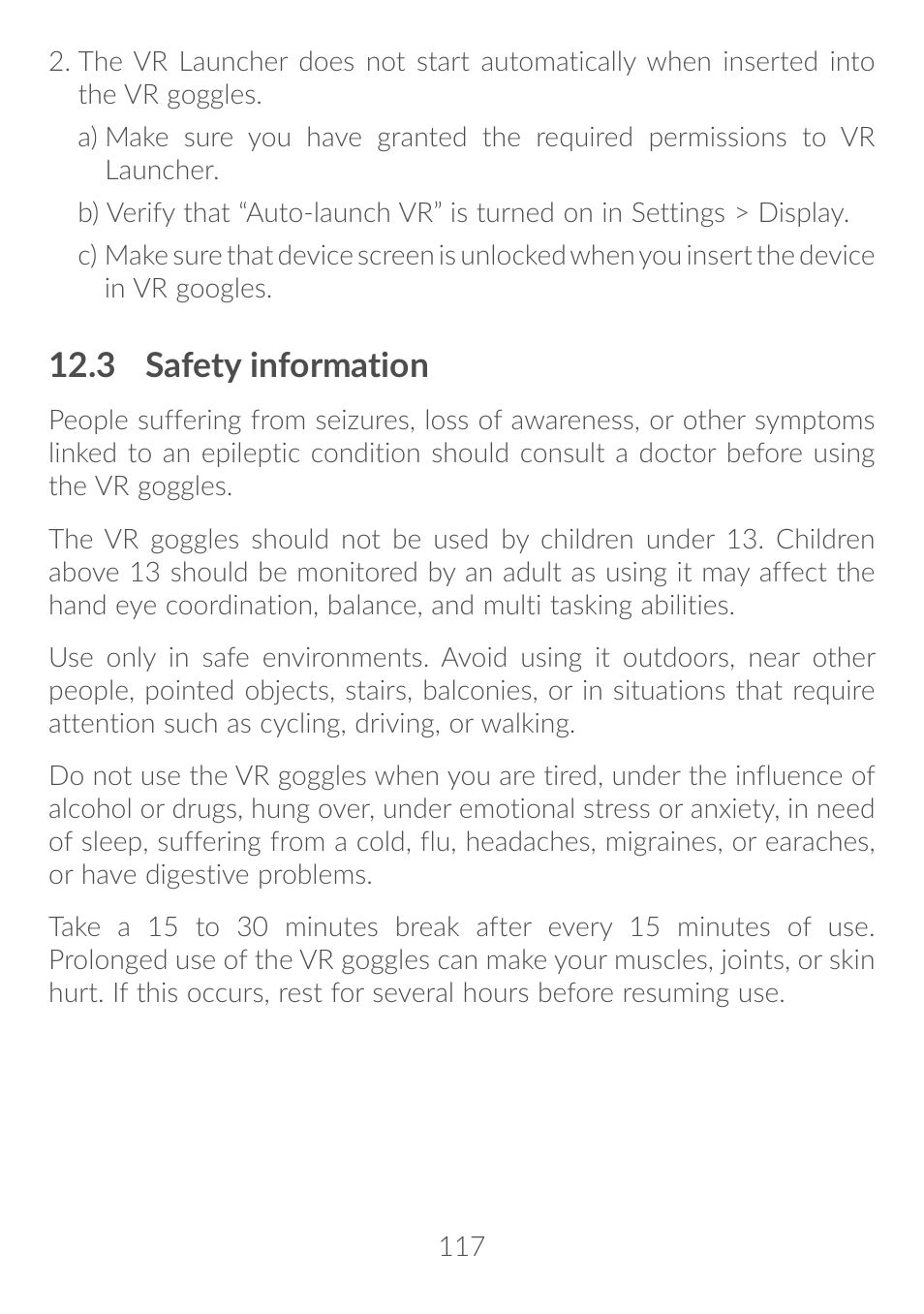 3 safety information, 12�3 safety information | Alcatel Idol 4S 6070K User Manual | Page 118 / 137