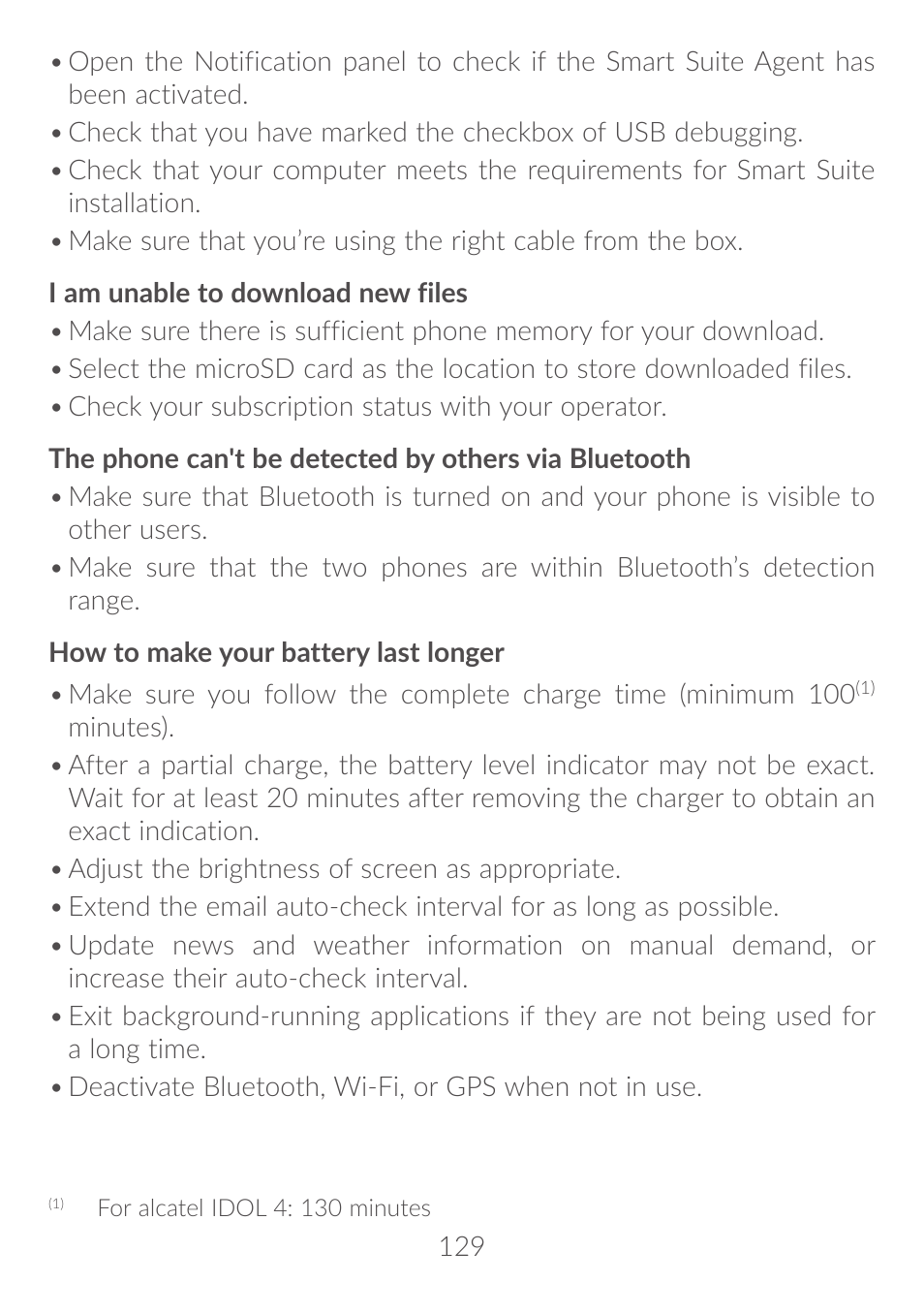 Alcatel Idol 4S 6070K User Manual | Page 130 / 137