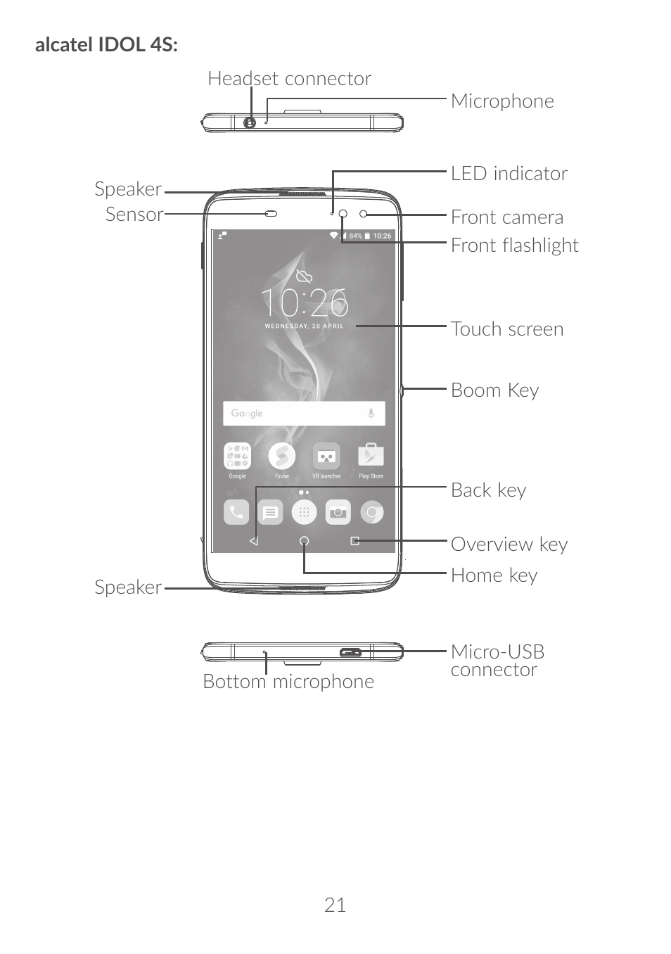 Alcatel Idol 4S 6070K User Manual | Page 22 / 137