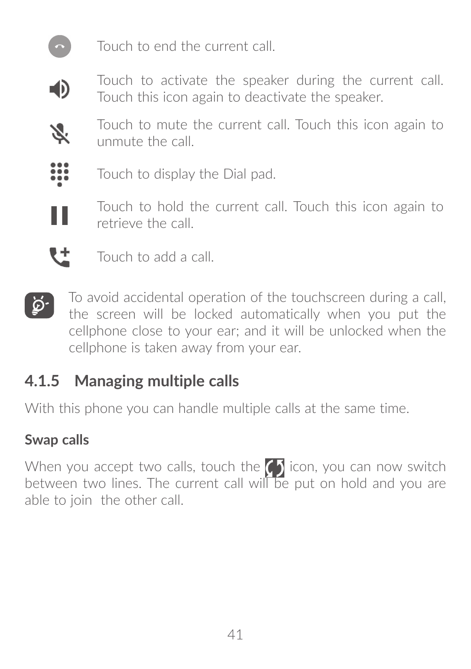 Alcatel Idol 4S 6070K User Manual | Page 42 / 137