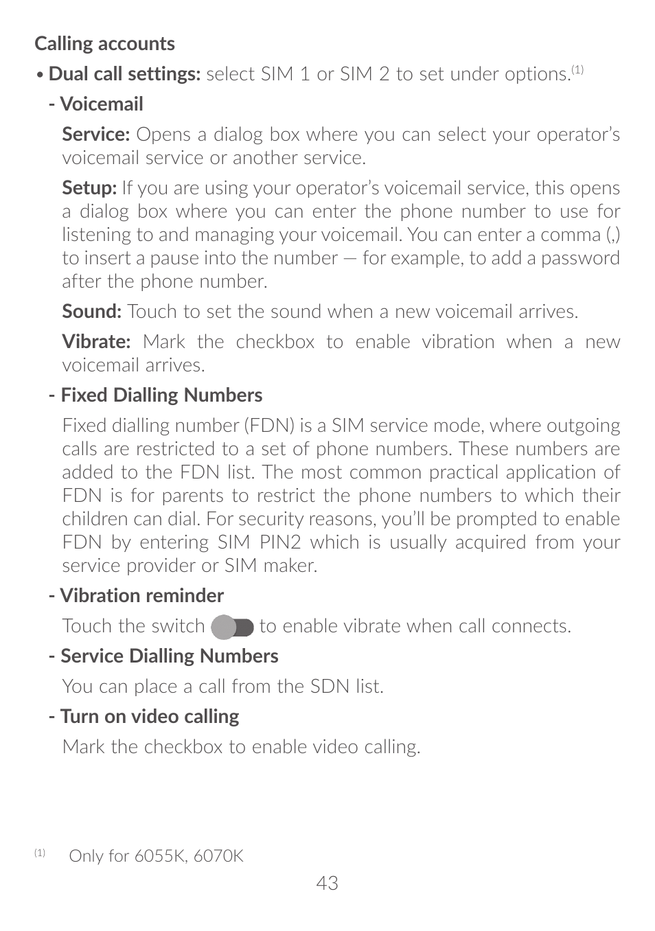 Alcatel Idol 4S 6070K User Manual | Page 44 / 137