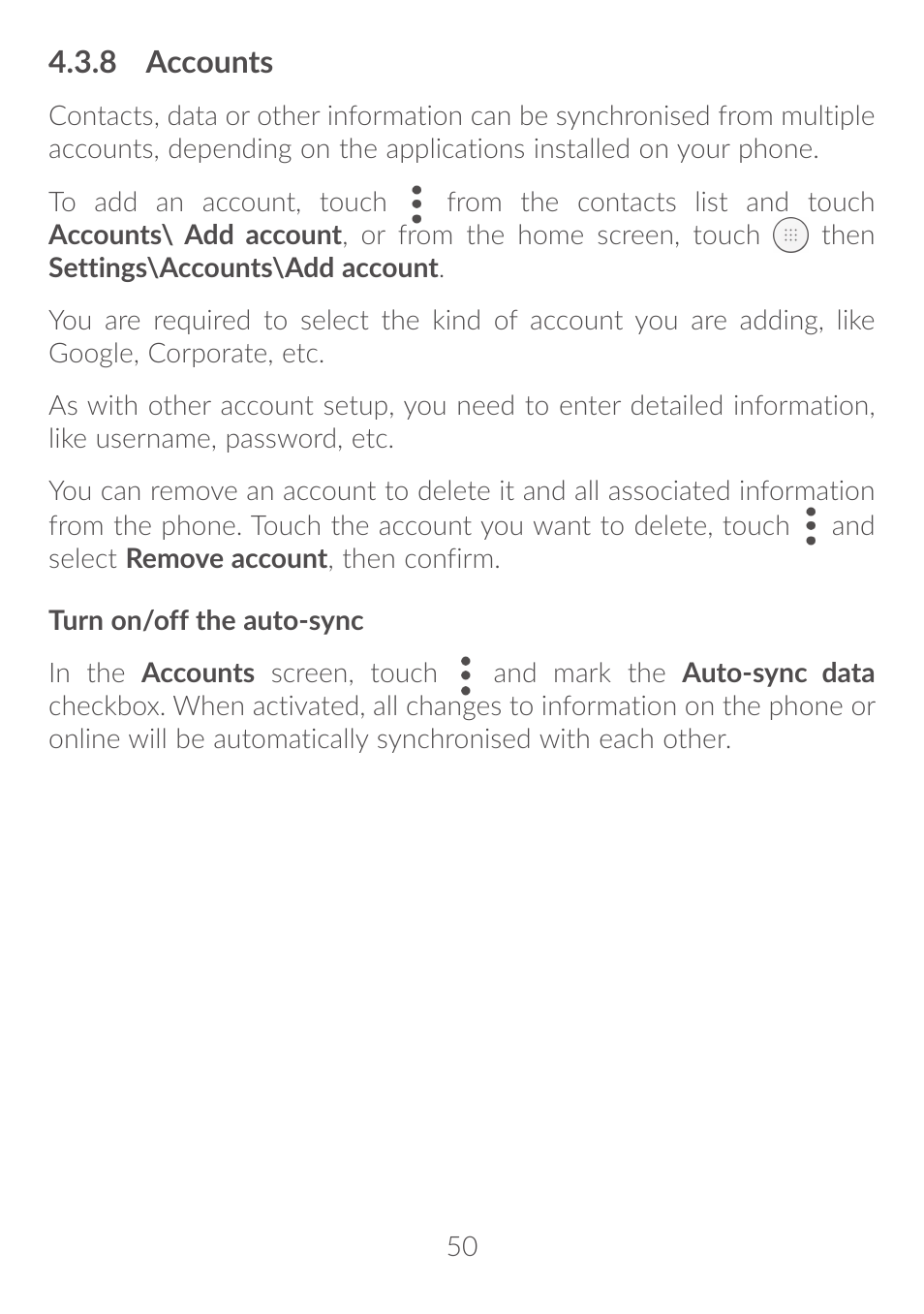 Alcatel Idol 4S 6070K User Manual | Page 51 / 137