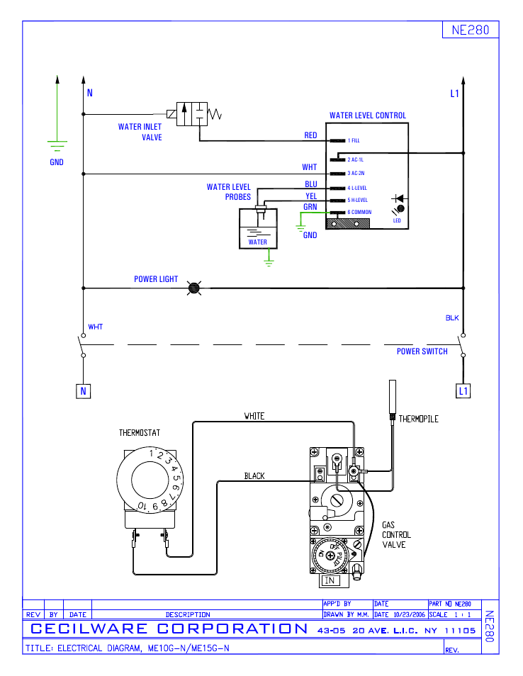 Cecilware corporation | Cecilware ME15-GN User Manual | Page 11 / 11