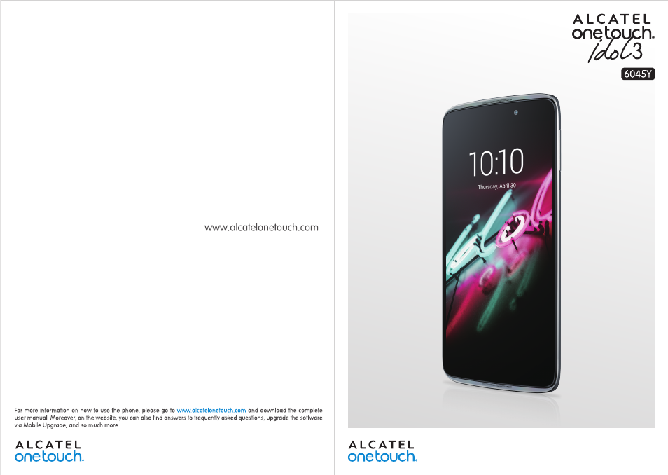 Alcatel Idol 3 6045Y User Manual | 65 pages