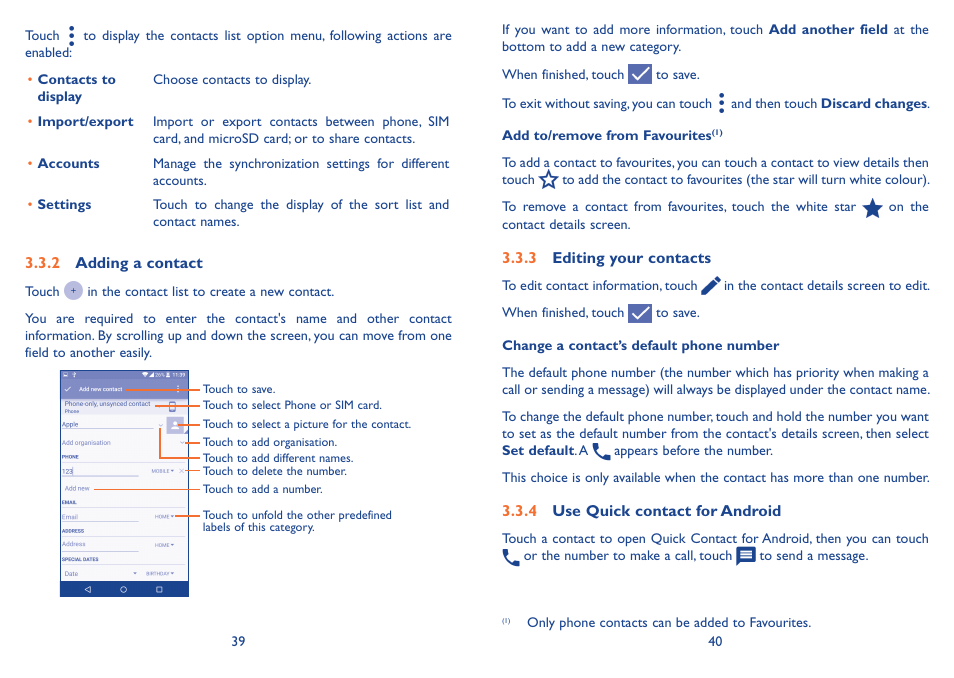 Alcatel Idol 3 6045Y User Manual | Page 21 / 65