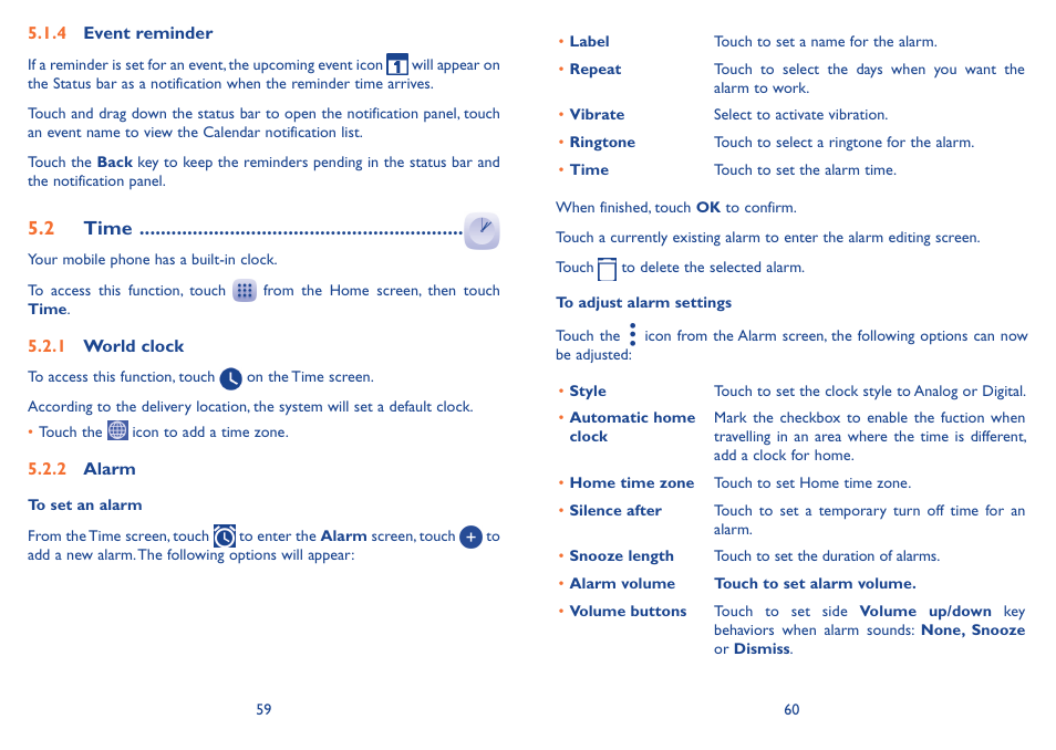 2 time | Alcatel Idol 3 6045Y User Manual | Page 31 / 65