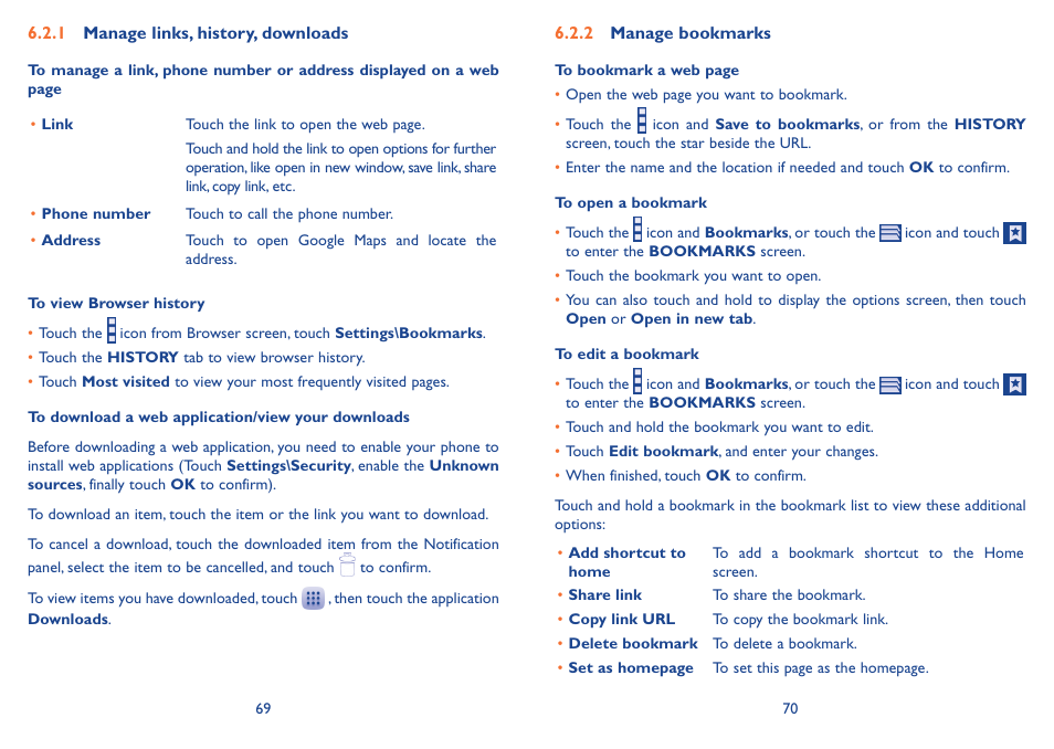 Alcatel Idol 3 6045Y User Manual | Page 36 / 65
