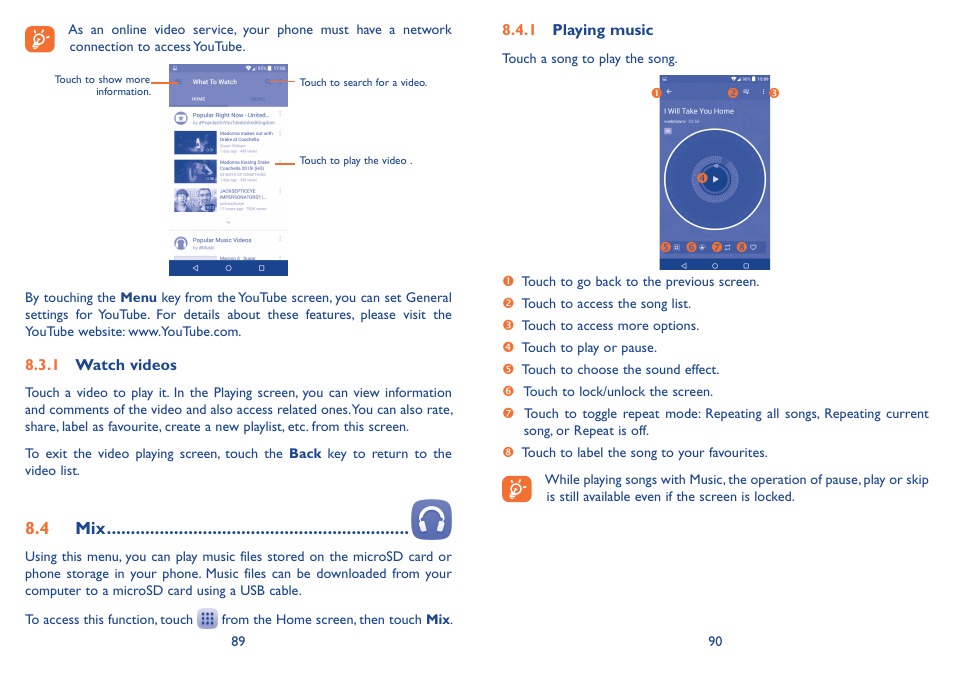 4 mix | Alcatel Idol 3 6045Y User Manual | Page 46 / 65