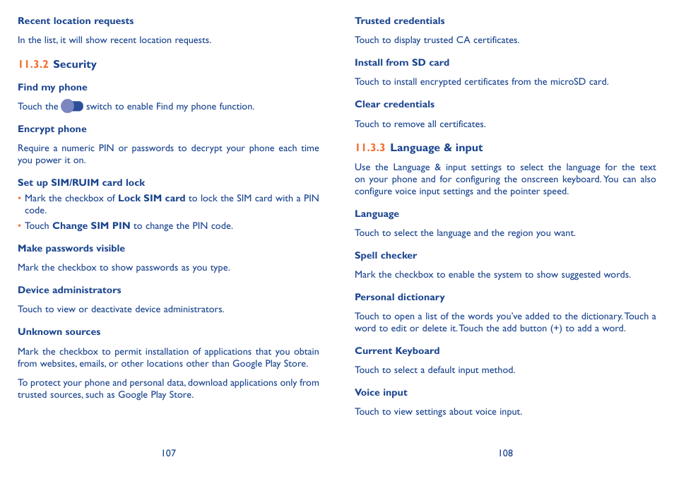Alcatel Idol 3 6045Y User Manual | Page 55 / 65
