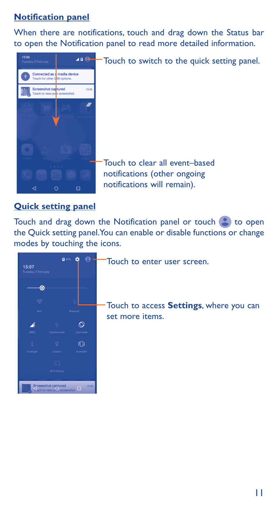 Alcatel Idol 3 6039 Y User Manual | Page 11 / 40