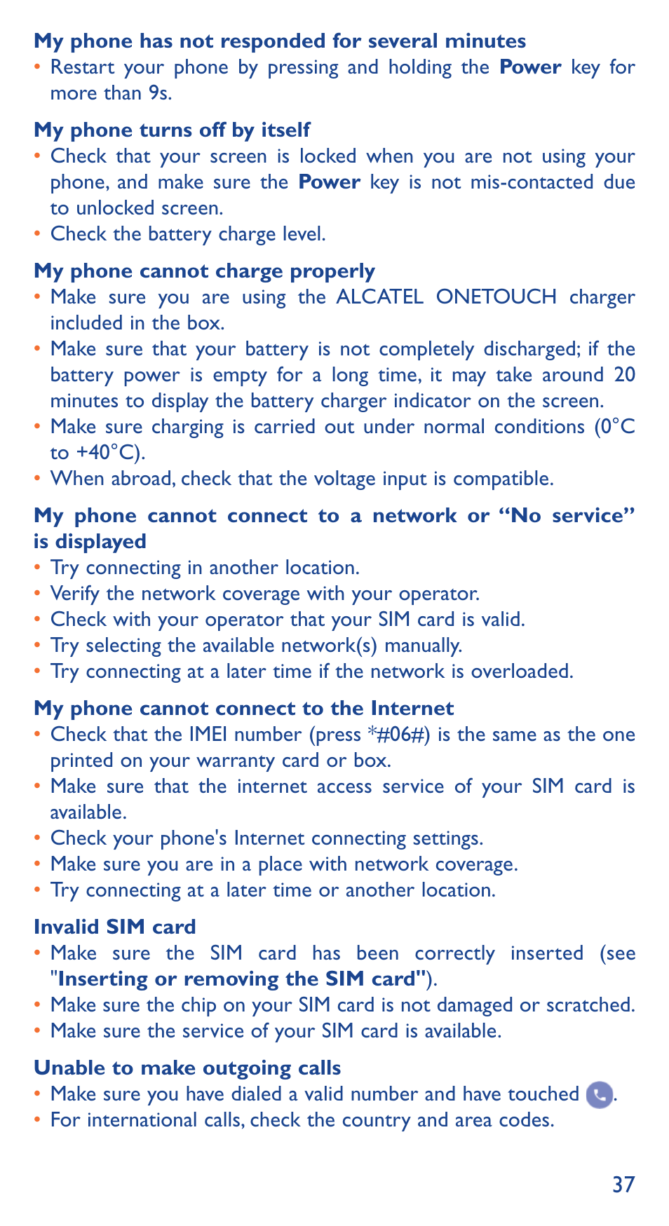 Alcatel Idol 3 6039 Y User Manual | Page 37 / 40