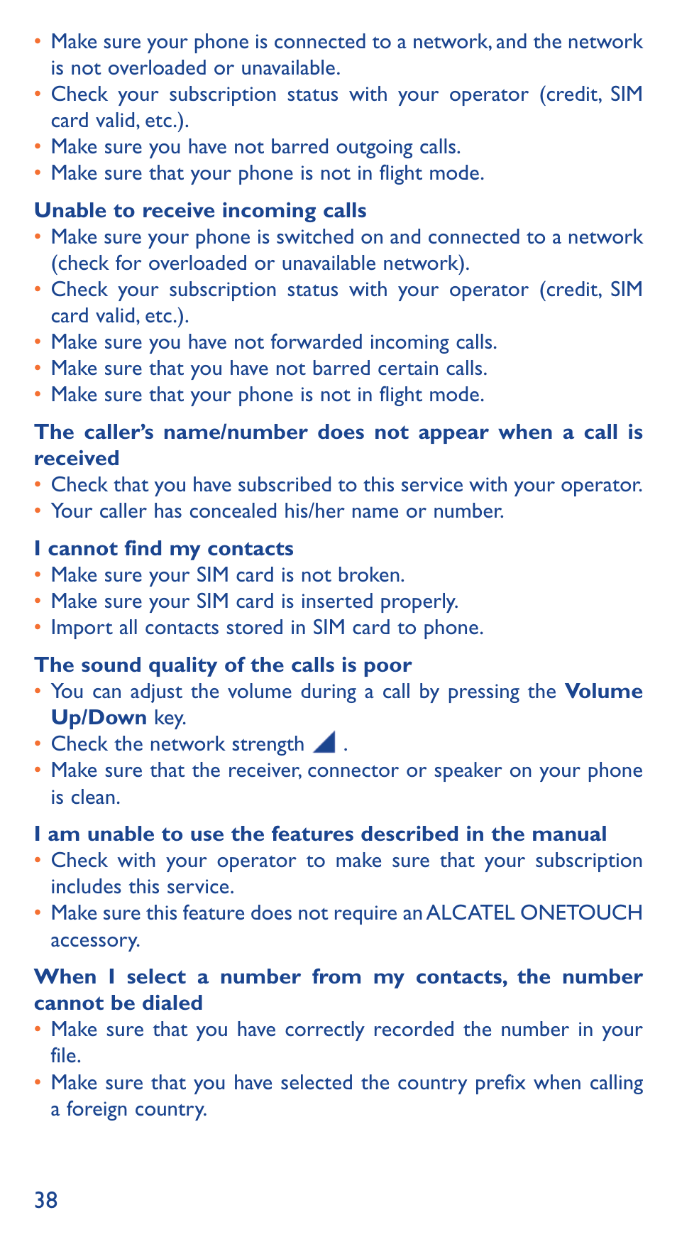 Alcatel Idol 3 6039 Y User Manual | Page 38 / 40