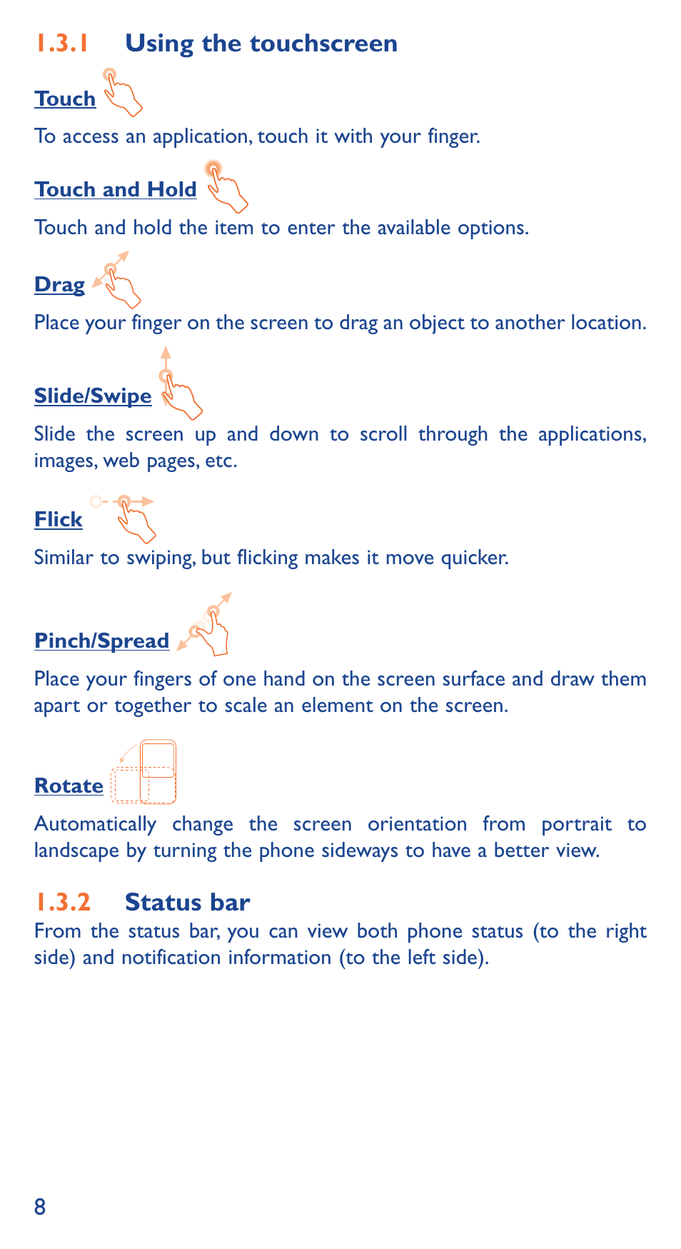 Alcatel Idol 3 6039 Y User Manual | Page 8 / 40
