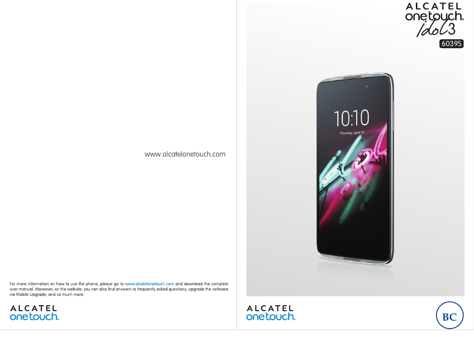 Alcatel Idol 3  6039 S User Manual | 66 pages