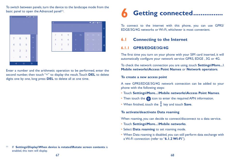 Getting connected | Alcatel Idol 3  6039 S User Manual | Page 35 / 66