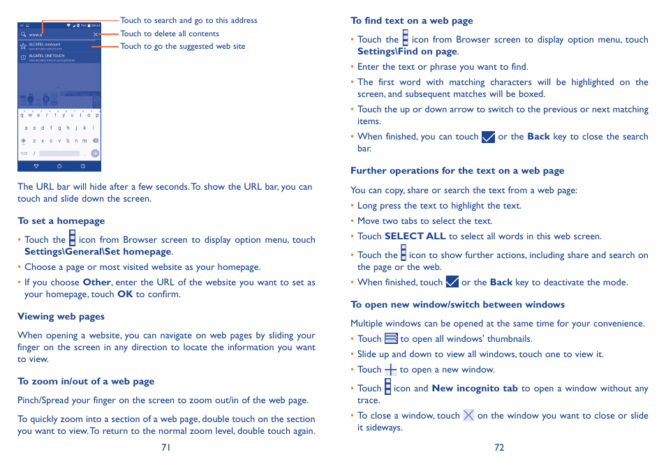 Alcatel Idol 3  6039 S User Manual | Page 37 / 66