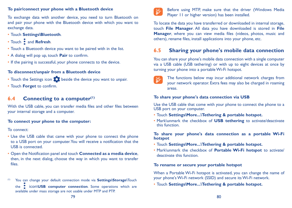 Alcatel Idol 3  6039 S User Manual | Page 41 / 66