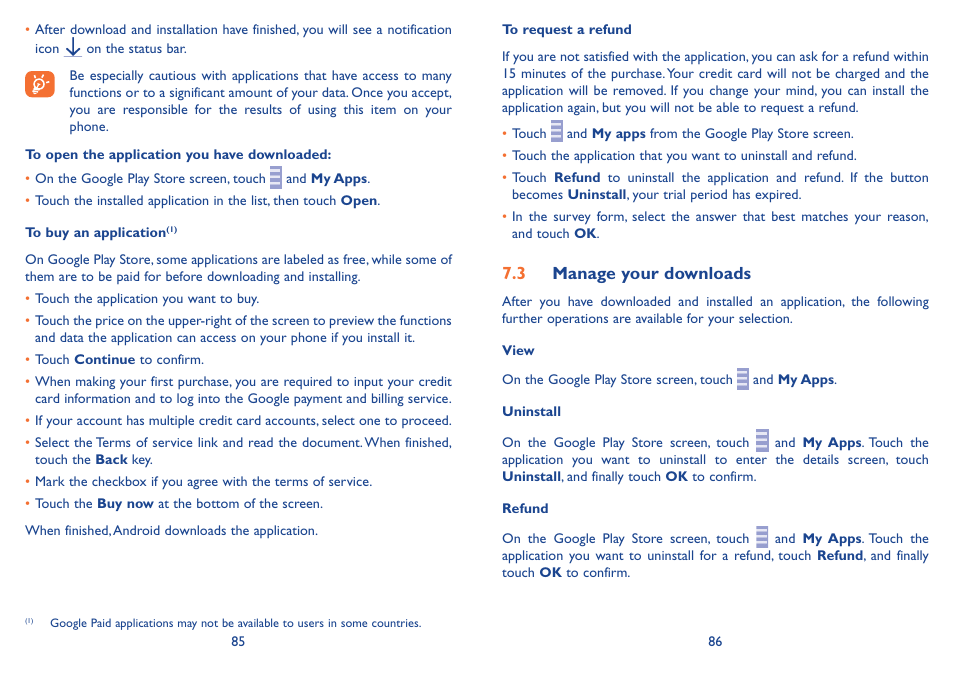 Alcatel Idol 3  6039 S User Manual | Page 44 / 66