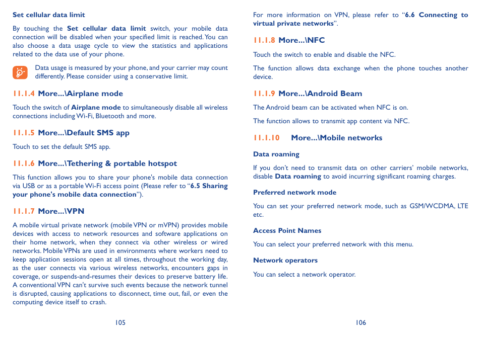 Alcatel Idol 3  6039 S User Manual | Page 54 / 66