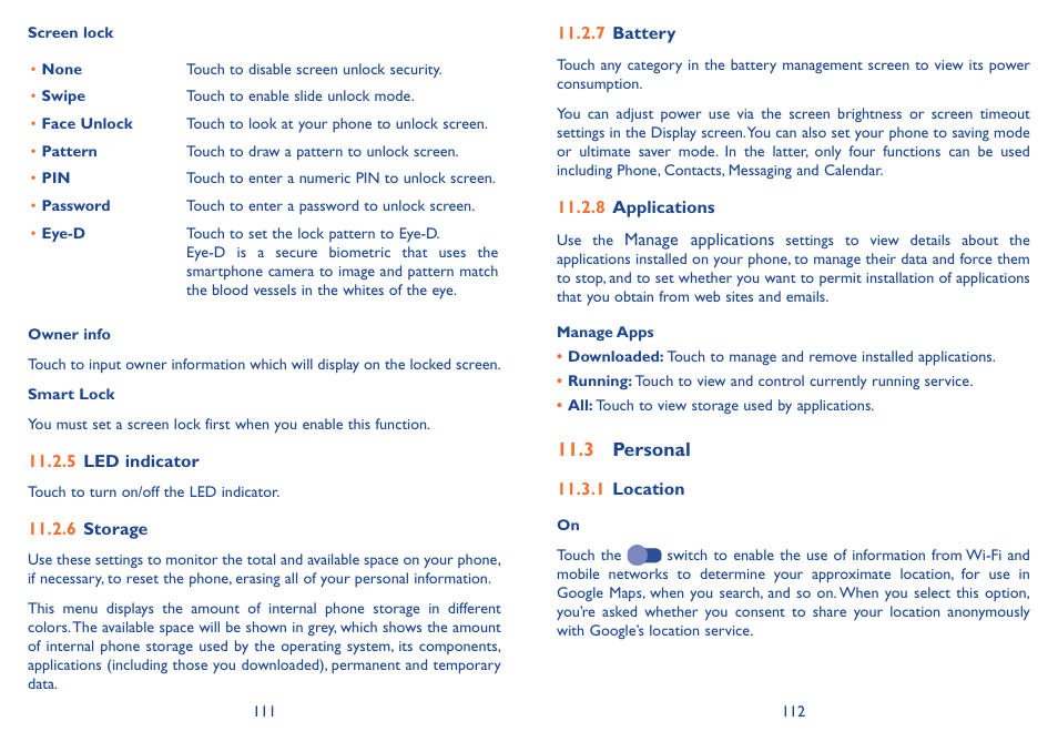 Alcatel Idol 3  6039 S User Manual | Page 57 / 66