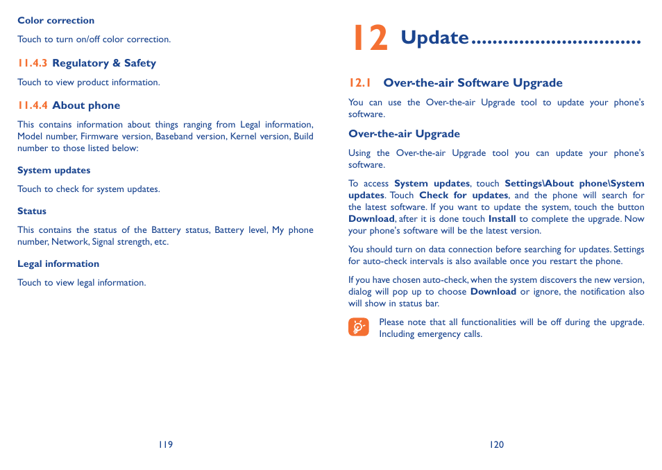 Update | Alcatel Idol 3  6039 S User Manual | Page 61 / 66