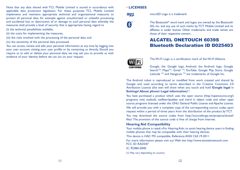 Alcatel Idol 3  6039 S User Manual | Page 7 / 66