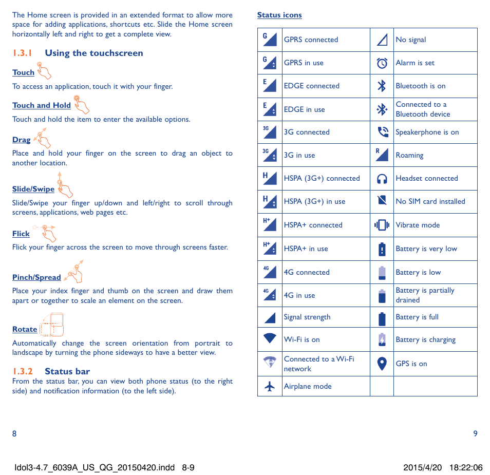 Alcatel Idol 3  6039 A User Manual | Page 5 / 22