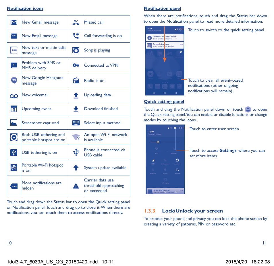 Alcatel Idol 3  6039 A User Manual | Page 6 / 22