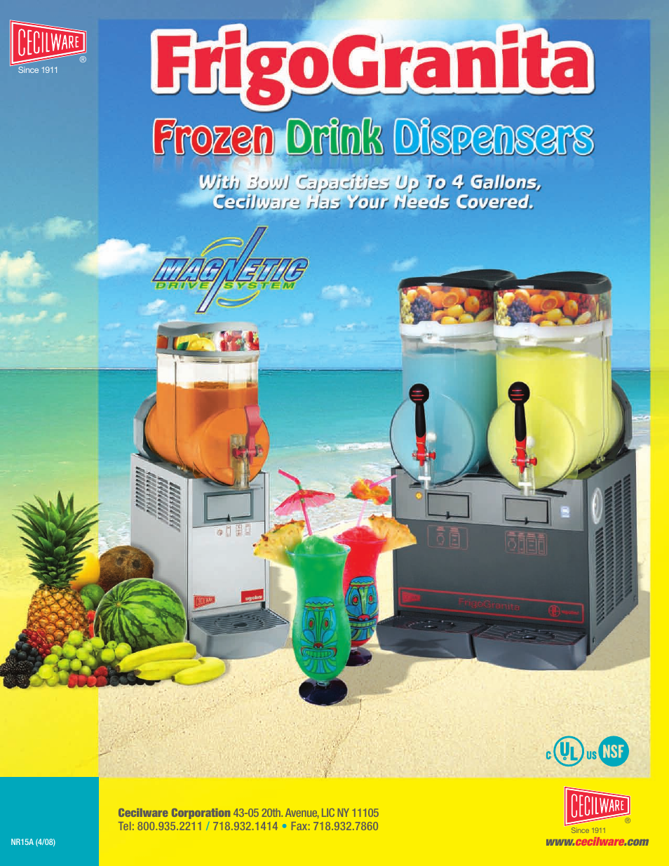 Cecilware Frigo Granita NR15A User Manual | 4 pages