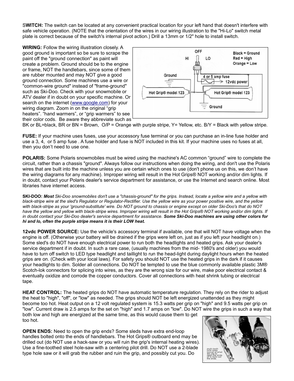 HOT GRIPS 123 (3 Wire grip) User Manual | Page 2 / 3