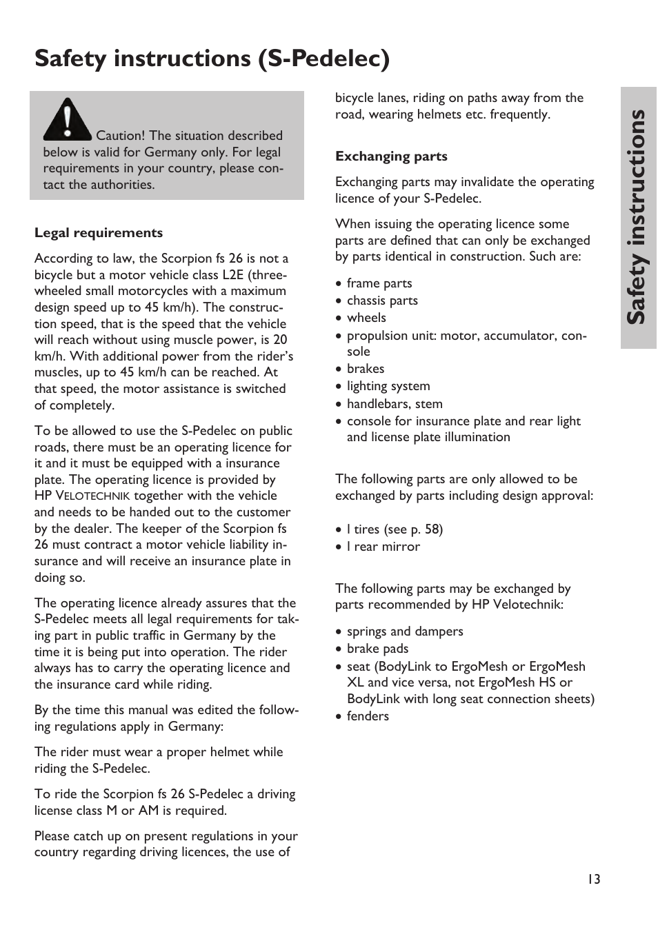 HP Velotechnik trikes User Manual | Page 17 / 104